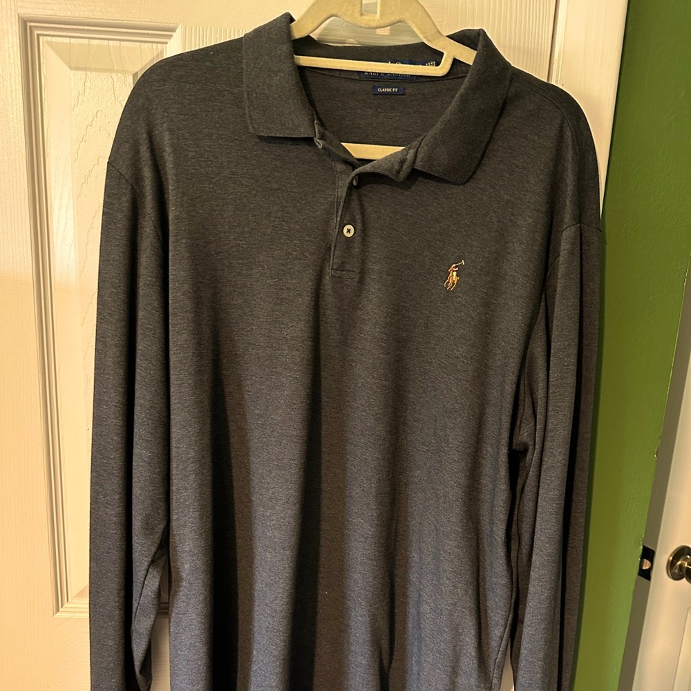 Polo by Ralph Lauren Dark Gray Long Sleeve Shirt